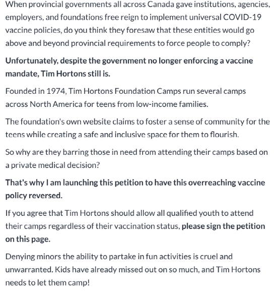 Tim Hortons Faces Boycott Over Vaccine Policy, National Coffee Chain Caught in Controversy