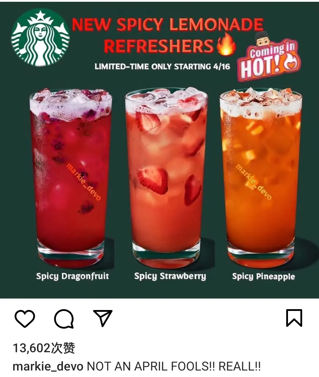 Starbucks 2024 Summer Refreshers Lineup: Chili Powder-Flavored Drinks to Launch in April