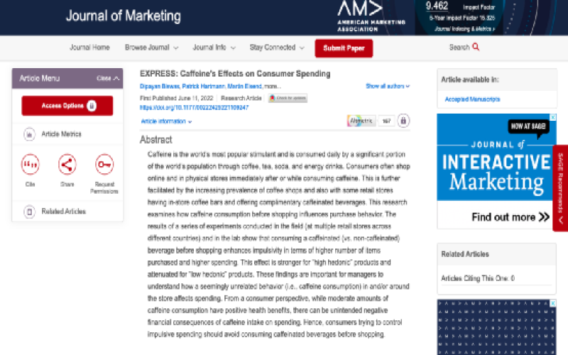 Does caffeine affect consumer decisions? Research unravels the physiological mechanisms behind shopping impulses