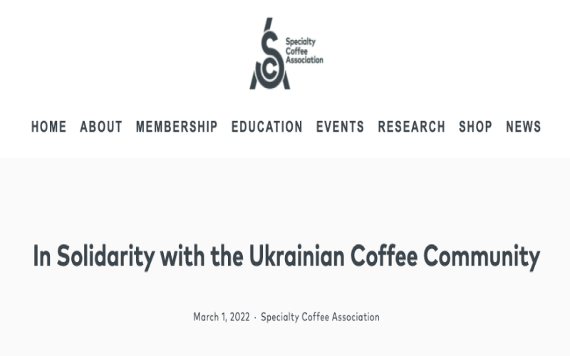 SCA Suspends Russian Competition Eligibility; Warsaw Expo Ticket Proceeds Fully Support Ukraine’s Coffee Industry