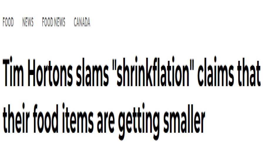 Analysis of the Tim Hortons portion shrinkage controversy: Have the Farmer’s Donuts and coffee really shrunk? Official response and consumer observations