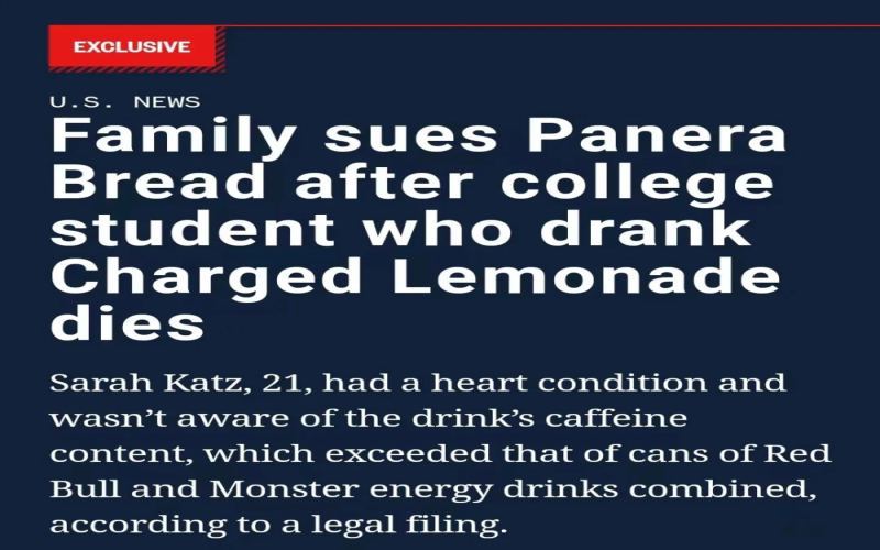 Panera’s Charged Lemonade Contains 390mg of Caffeine！An Analysis of Caffeine Intake Safety and Hidden Risks