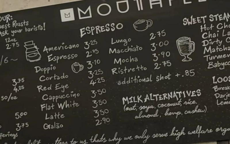 Is ordering coffee getting more complicated? Analyzing menu design and the challenges for beginners
