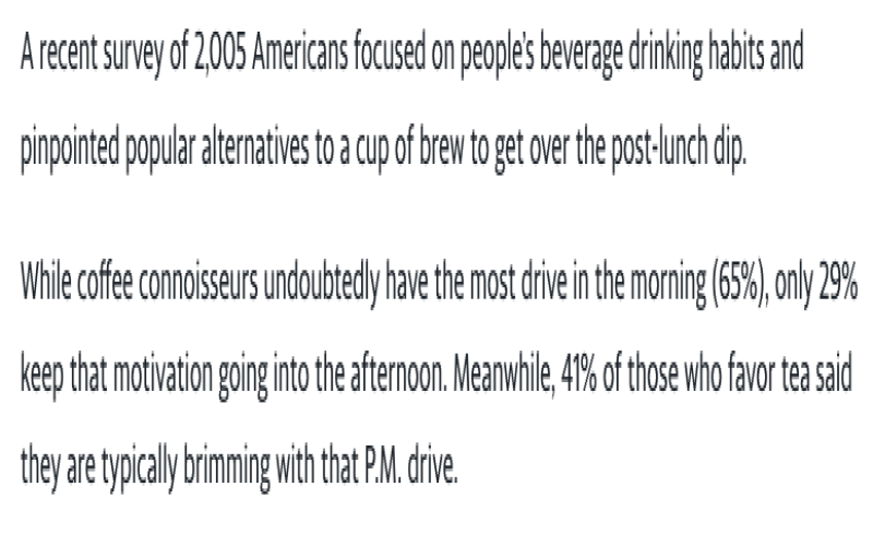 Comparison of the Energizing Effects of Coffee and Tea: The Science and Optimal Timing for Morning Coffee and Afternoon Tea