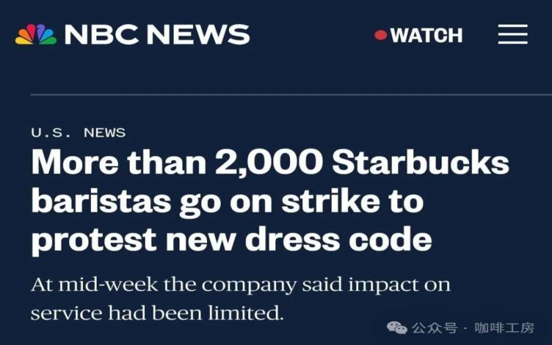 2,000 Starbucks baristas strike in protest against new uniform policy sparking labor dispute