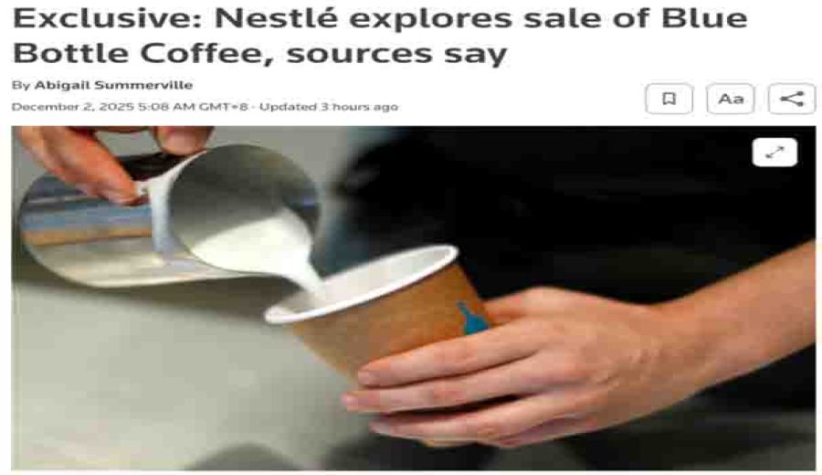 Nestlé evaluates sale of Blue Bottle Coffee: Market strategy adjustment for specialty coffee chains