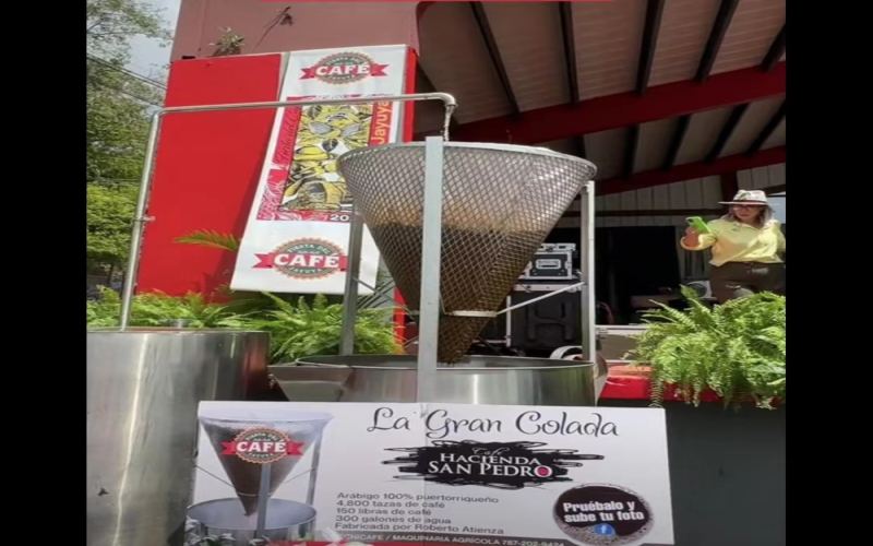 Revealing the Giant Pour Over Setup at the Puerto Rico Coffee Festival: The Secret Behind Brewing 4,800 Cups at Once