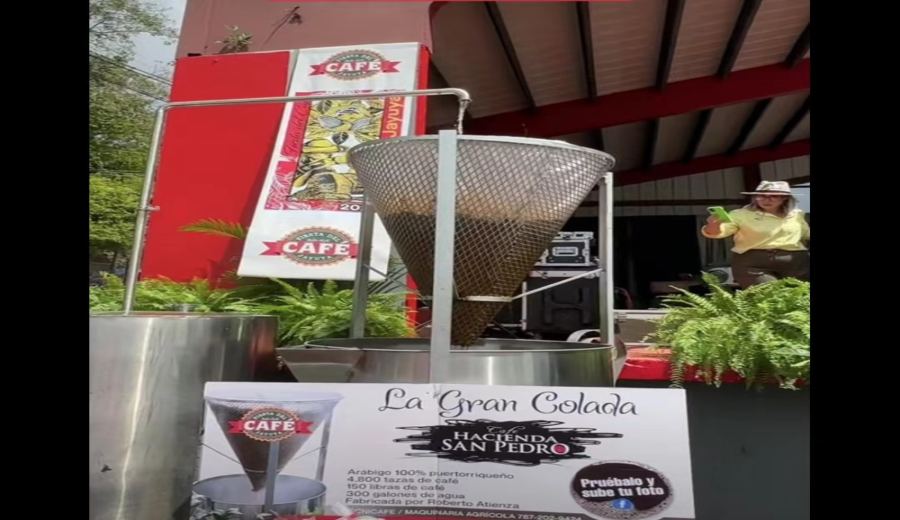Revealing the Giant Pour Over Setup at the Puerto Rico Coffee Festival: The Secret Behind Brewing 4,800 Cups at Once