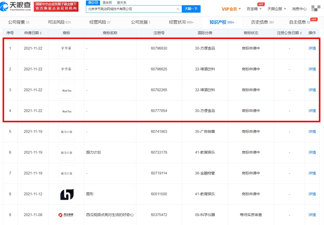 ByteDance registers the trademark 'Byte Tea'; will the tea market welcome a new competitor?