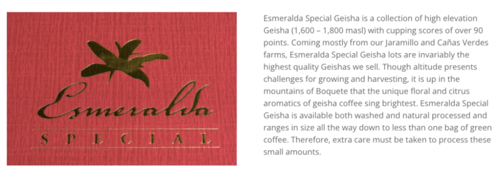 Comparison of Three Grade Levels of Panamanian Hacienda La Esmeralda Geisha | Differences Between Red, Green, and Blue Labels & Pour Over Recommendations
