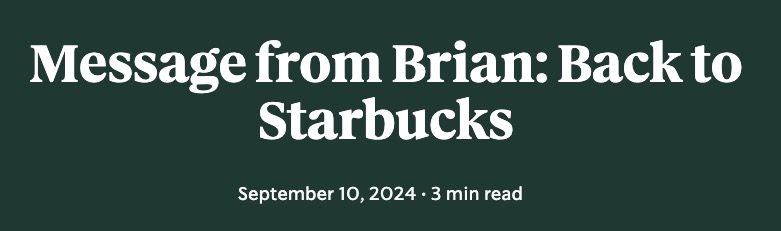 Brian Niccol takes the helm at Starbucks: Focusing on four key directions to revitalize the community coffee experience