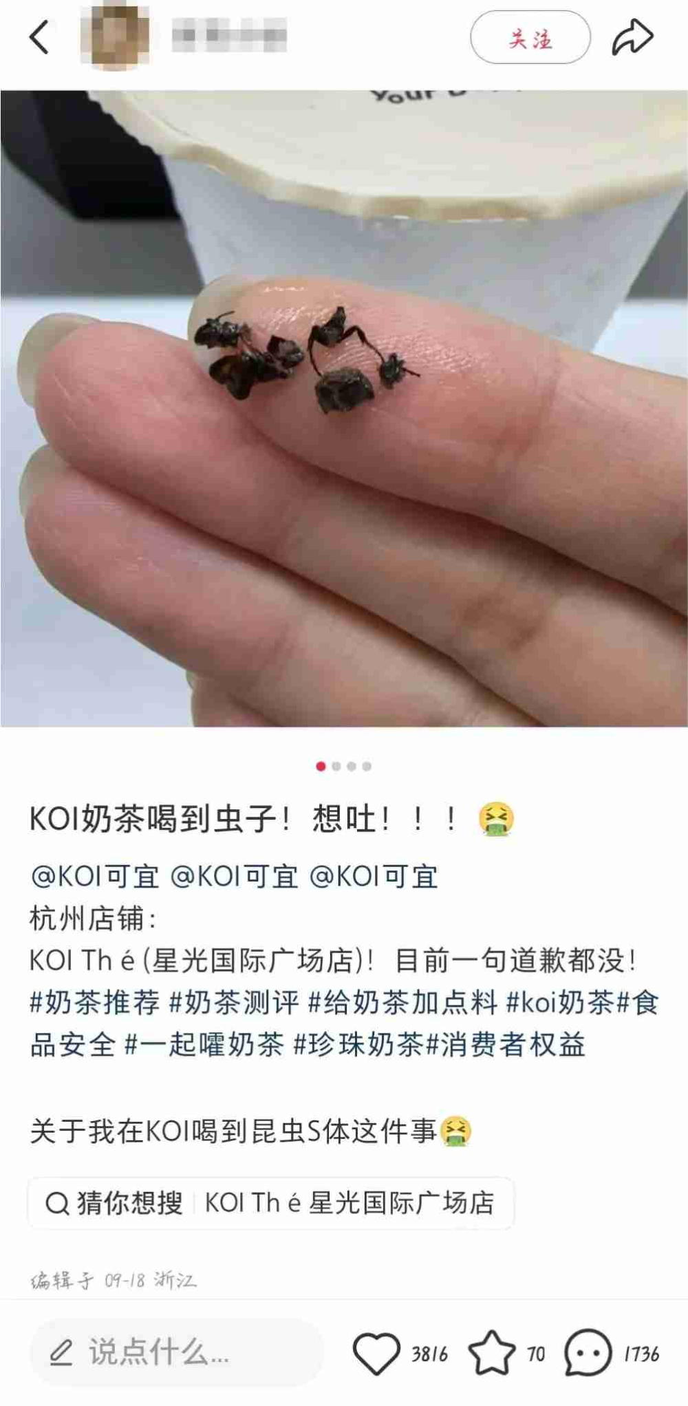 Insect fragments found in Hangzhou KOI milk tea: A full breakdown of the legal battle between consumers and the brand