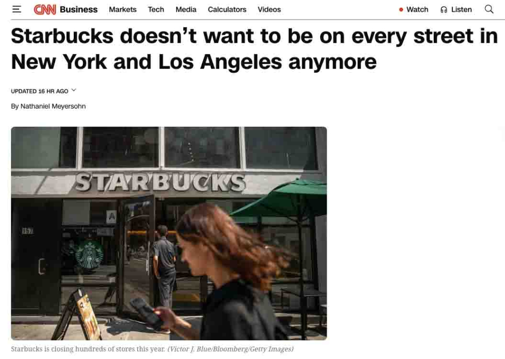 Starbucks U.S. Strategy Shift: Closing 400 Stores, Enhancing Suburban Experiences, and Competing with Luckin